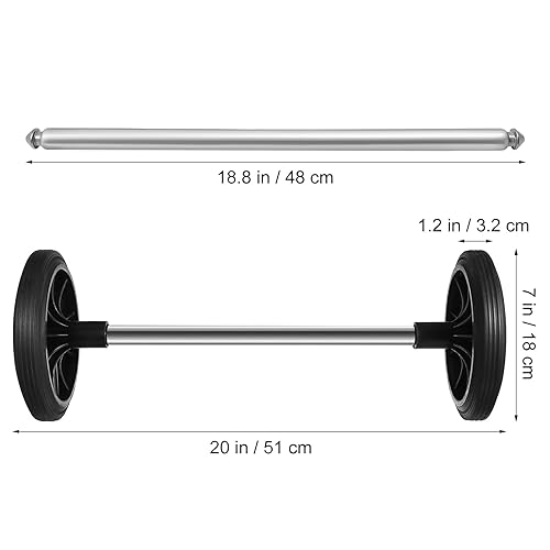 Miniatura 3 de Yardwe Reemplazo de ruedas de cubo de basura, ruedas de cubo de basura grandes, ruedas de repuesto para contenedores de desechos, polea, rueda de