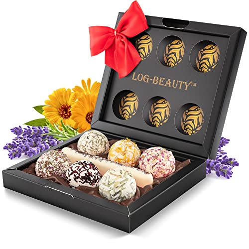 Badebomben - Badekugeln Geschenkset mit Vitamin C - MADE IN GERMANY - BIO - Vegan - in edler Geschenkbox - Wellness-Badezusatz-Set - Muttertagsgeschenk
