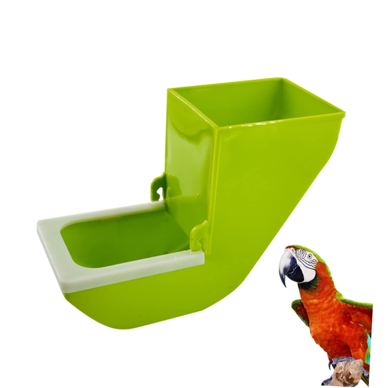 BESPORTBLE 4pezzi Mangiatoia Per Pappagalli Con Supporto Sospeso Contenitore Per Cibo e Accessorio Per Gabbie Di Uccelli Facile Da Installare e Rimuovere