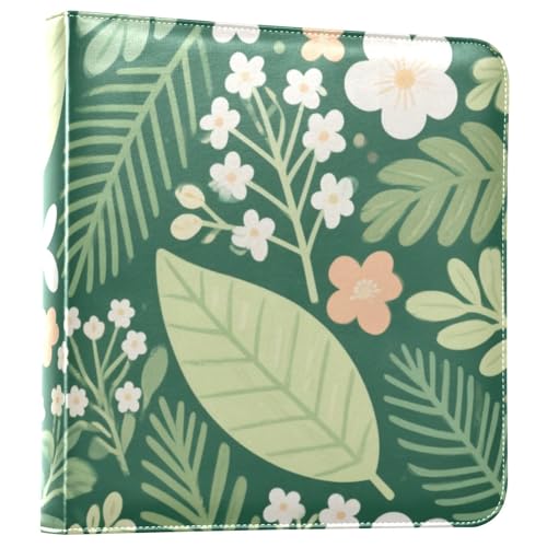 Photo Album 4x6, 5x7,6x8,Artificial Leather Photo Albums with 20 Detachable Sheets Plant Print for Family Wedding,Multi 15