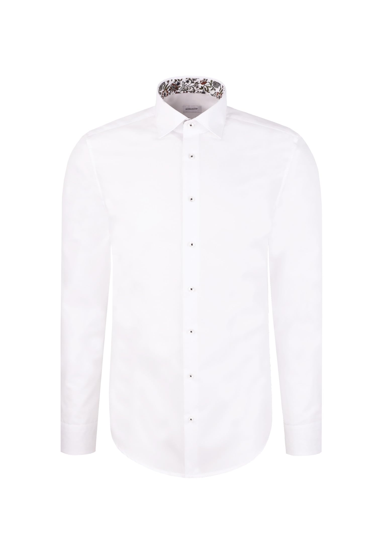 Seidensticker Men's Slim Fit Langarm Business Hemd Shirt, White, 43 Tall