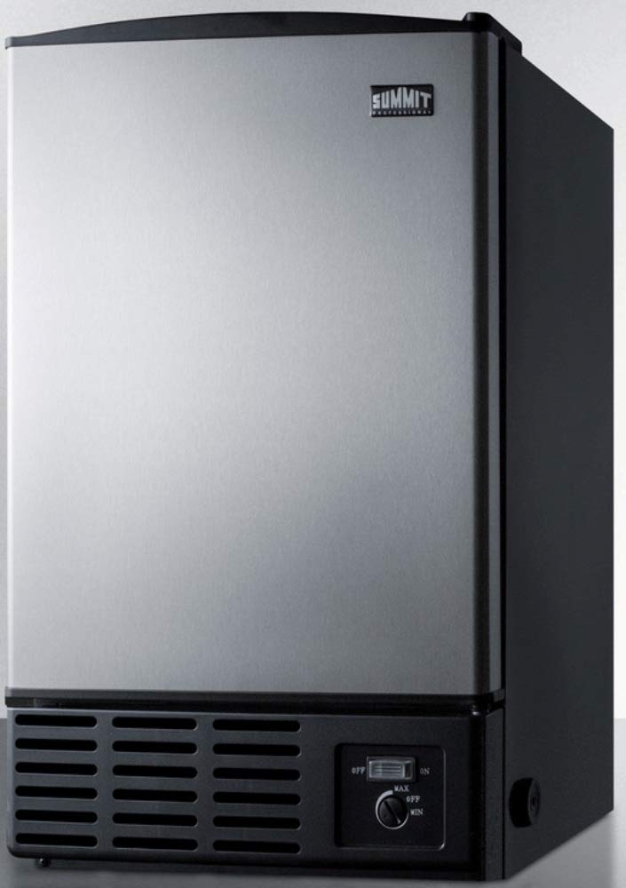 Summit Bim25 15" Ul Listed Compact Ice Maker With 1 Cu. Ft. Capacity 12 Lbs. Daily Ice Production Insulated Storage Bin Manual Defrost And Reversible Door In Stainless on Fridge.com - View 2