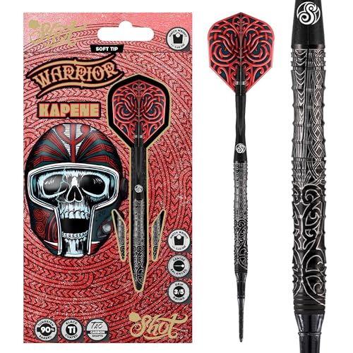 Fléchettes souples Shot Darts Warrior Kapene Captain tungstène 90 pour cible plastique