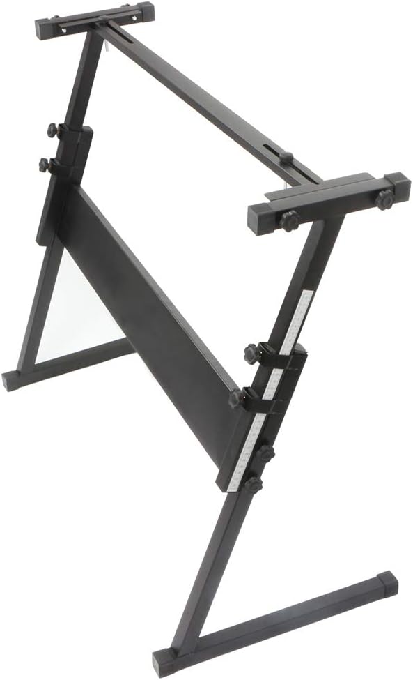 Kuyal Adjustable Keyboard Stand Z-Shape Electric Piano Rack Stand Folding Music Piano Keyboard Metal Stand