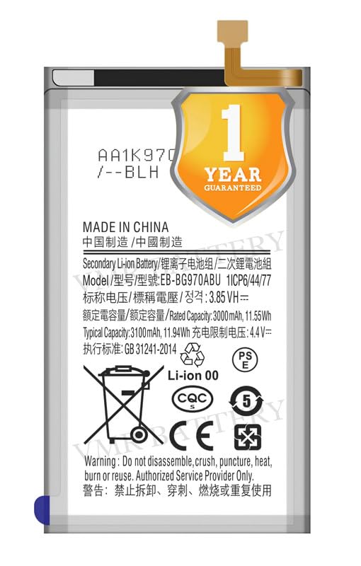 Image of Original EB-BG970ABU Battery Compatible for Samsung Galaxy S10e S10E S10 E (SM-G9700, SM-G970F, SM-G970U, SM-G970W) - (3100mAh) - 1 Year Warranty K7