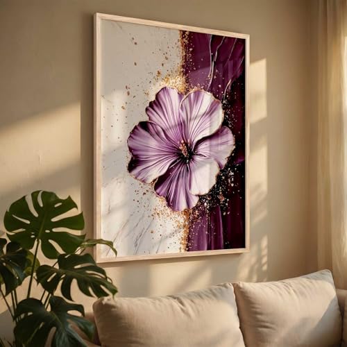 Image of kotart Aesthetic Floral Art Home Decoration Painting | Floral Paintings With Frame For Living Room Bed Room Hotel Wall Decor Digital Reprint (13x17 inch)