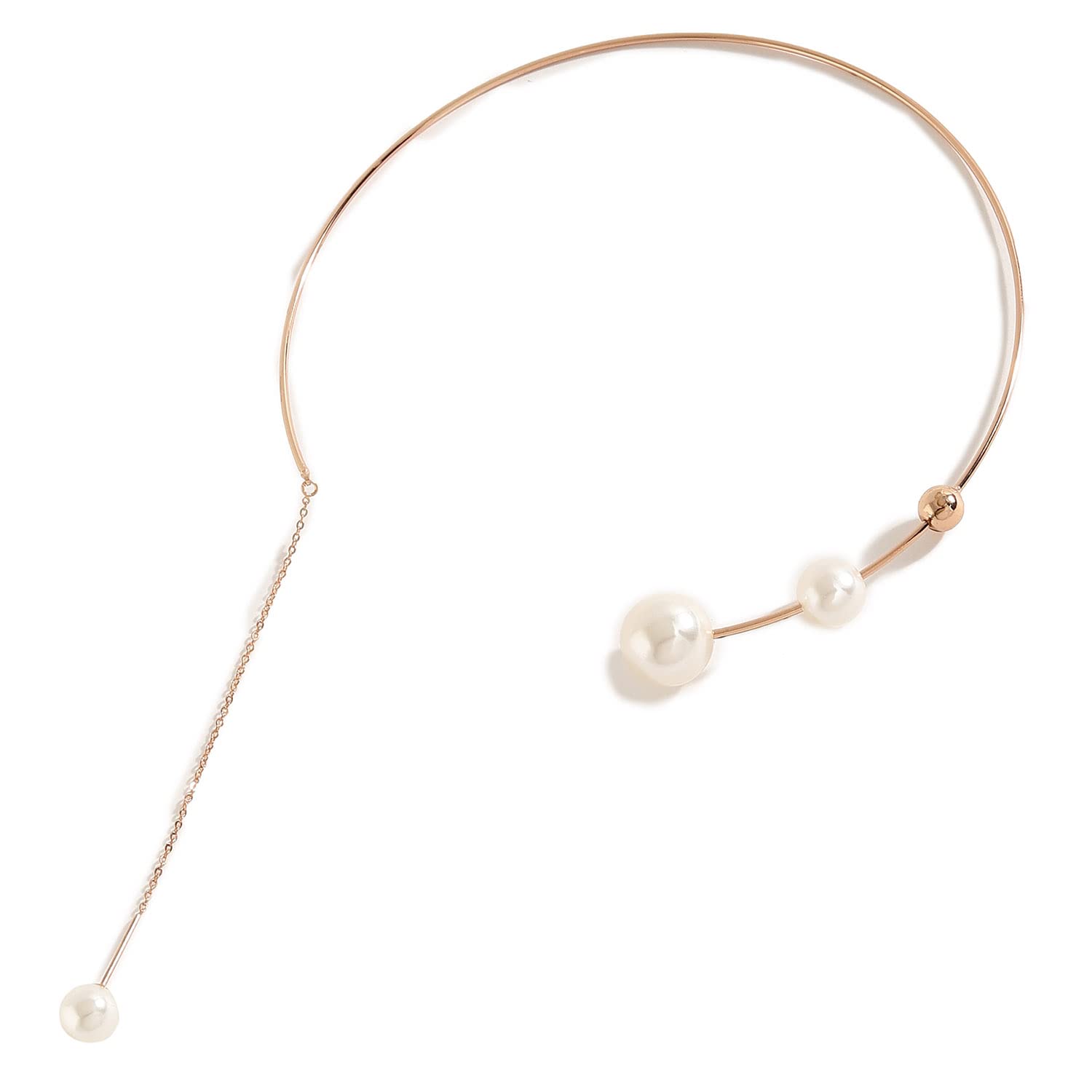 SOHI Gold Plated Pearl Choker Necklace for Women and Girls | Trendy Stylish Choker Necklace for women | Necklace with Pearl detailing for women |dainty jewellery | fashion accessories for ladies (B0BFR85VFG) Amazon Price History, Amazon Price Tracker