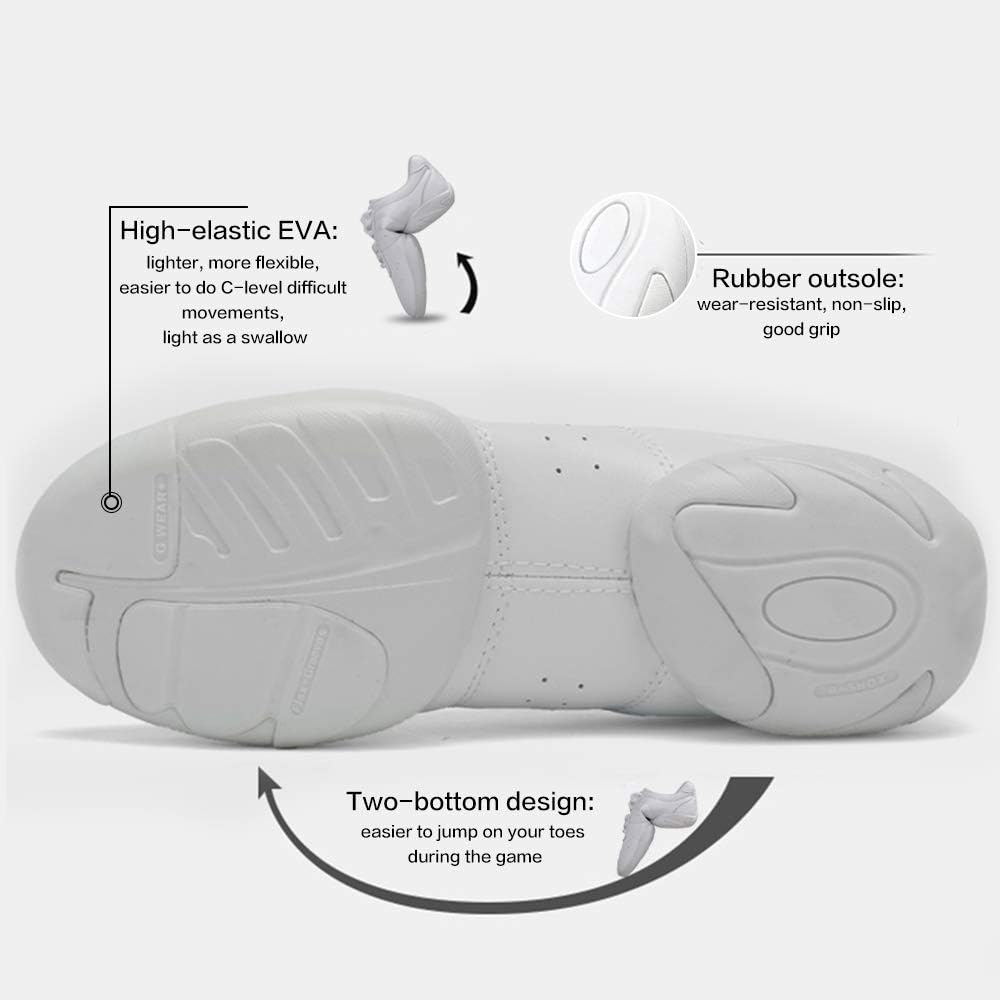 Cheer Shoes for Youth Girls White Cheerleading Athletic Dance Shoes Tennis Sneakers for Competition Sport Training - Image 8