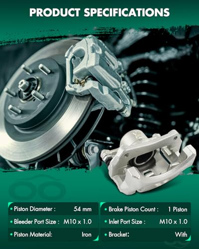 Image of SCITOO - Front Left Disc Brake Caliper Assembly with Bracket For Ford For Fiesta 2011 2012 2013 2014 2015 2016 2017 2018 2019 18B5304