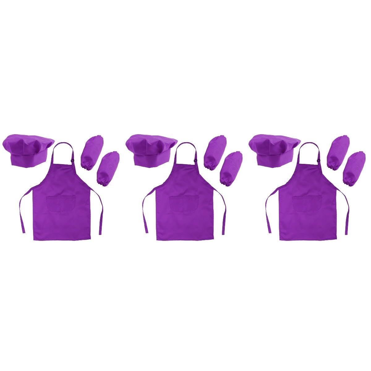 BESTonZON Set Da 3 Pezzi Set Da Gioco Per Bambini Chef Grembiule Per Bambini Grembiule Da Pittura Per Kit Per Cappello Per Cappello Da Cuoco Per Abito Bambino