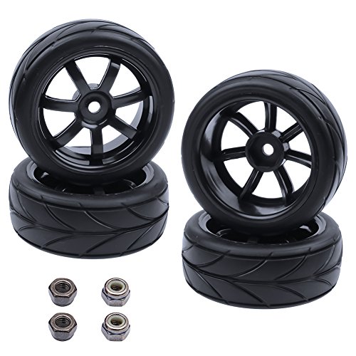 Hobbypark 4PCS RC Tires & Wheels Rims Set V Tread 12mm Hex Hub