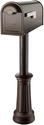 Miniatura 4 de ARCHITECTURAL MAILBOXES 7509RZ-10 Buzones arquitectónicos Redondo Buzón Post, bronce frotado