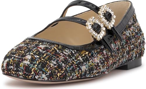 Jessica Simpson Women's Allista Ballet Flat, Black, 6