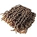 3 Packs Short Curly Spring Pre-twisted Braids Synthetic Crochet Hair Extensions 10 inch 15 strands/pack Ombre Braids Fiber Fluffy Braiding Hair Bulk (10“, T1B/27#)