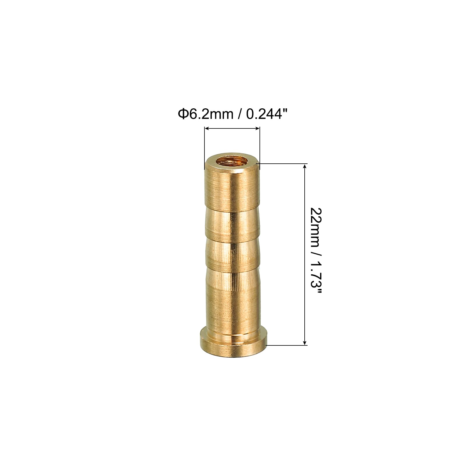 PATIKIL 38 Grain Archery Arrow Brass Insert, 12 Packs Insert Screw Copper Brass Arrow for .244/6.2mm Carbon Arrows - Image 2
