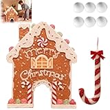 AIDODIA Lebkuchen Golfspielset- Lebkuchenhaus Weihnachtsspiel, Gingerbread Golf Game Set - Mit ZuckerstangenschläGer Und BäLlen, Ideales Weihnachts-Golfspiel FüR Partys Und Feiertage (Sechs Bälle)