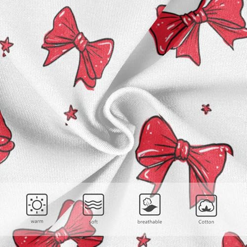 Wusikd Red Bow Cartoon Girls' Underwear Cotton Girls Briefs Soft Toddler Underwear 2T3