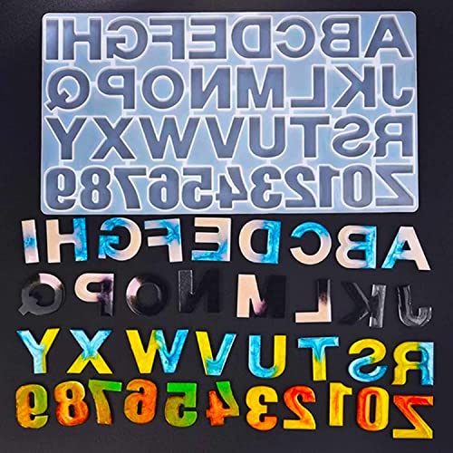 Alfabeto stampo in silicone, numeri riutilizzabili...