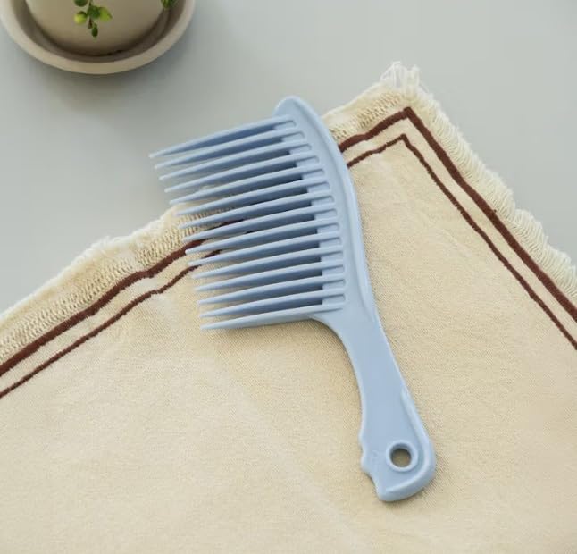 Set de peines para cabello de dientes anchos y finos, 2 piezas miniatura 4