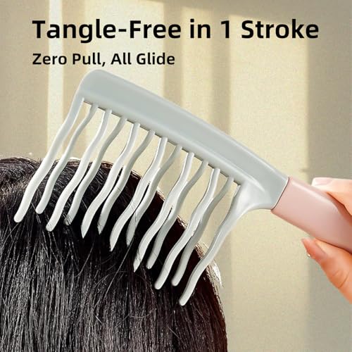 Peine de Dientes Anchos para Cabello Rizado con Mango Ergonómico miniatura 5