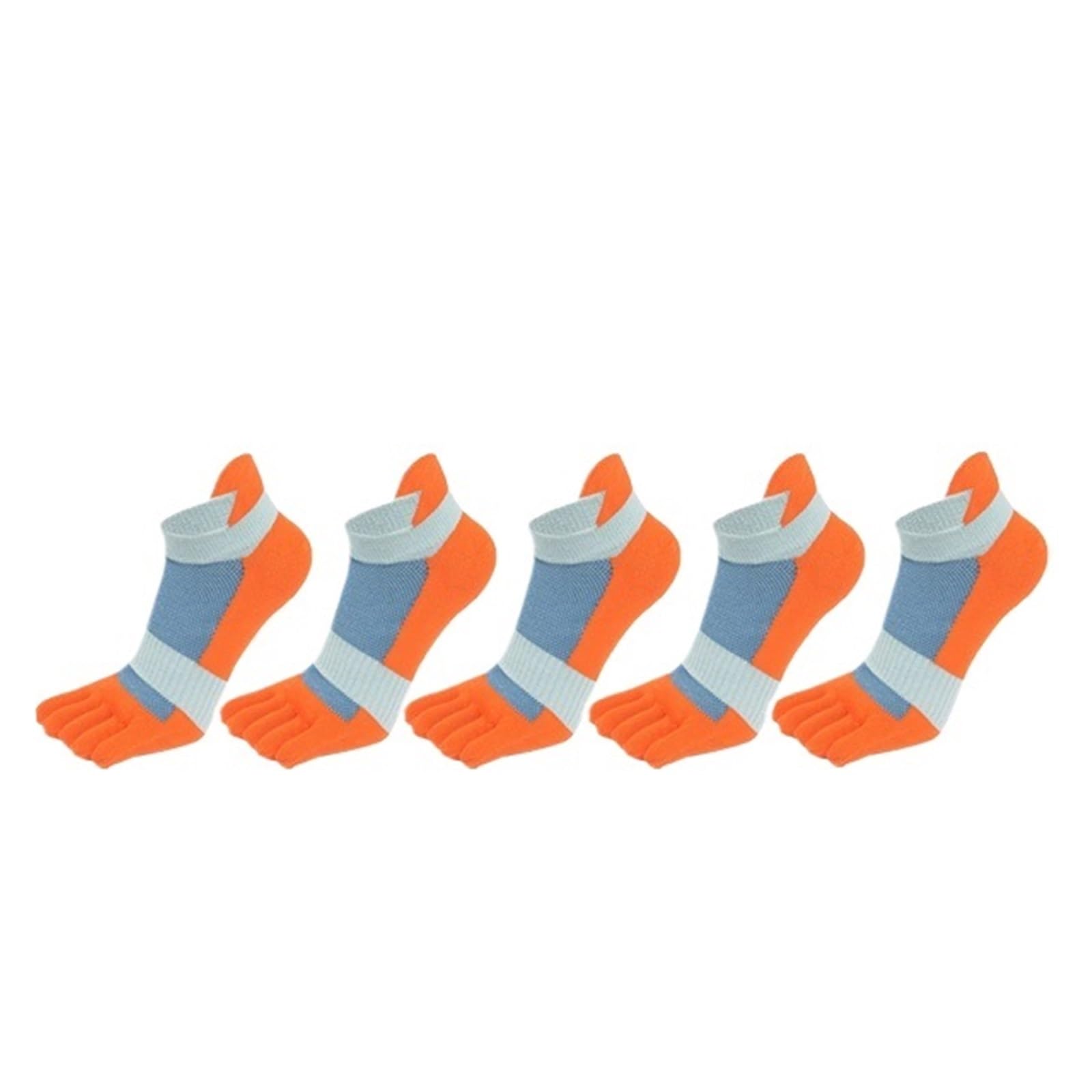 Herrensocken aus Baumwolle mit fünf Zehen | Mehrfarbig, Größe 42, 5 Paar: for Herren, for No-Show-Sportarten, Laufen, Wandern, Büro