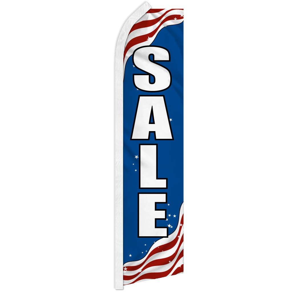 Sale Patriotic Swooper Feather Flag - Great for Businesses, Dealerships, and Furniture Stores