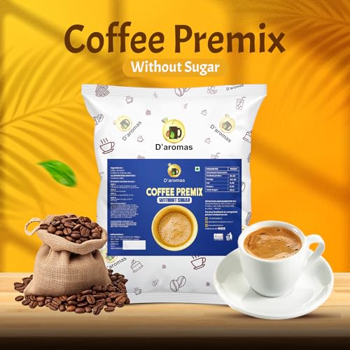 Image of D'aromas Sugar Free Coffee Premix, Instant Premix for Vending Machine - Premix pouch 500g, Ideal for drink