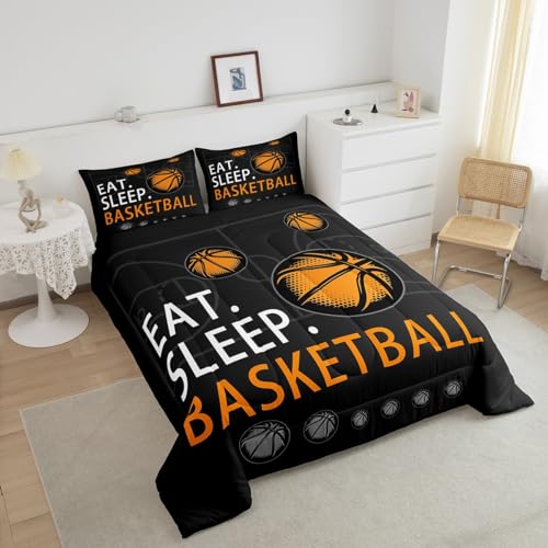 Image of Feelyou Basketball Comforter Set Bedding Twin Size for Kids Women