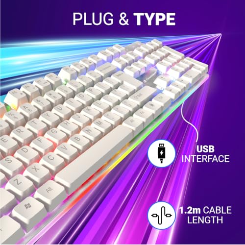 Image of Consistent Waves Gaming Wired Keyboard, USB Interface, Removal Key Caps for Cleaning | Stylish Slim Design