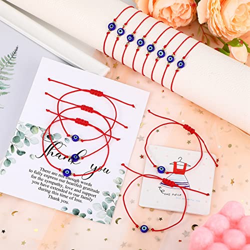 30 Pcs Evil Eye Bracelets Red String Protection Bracelets Adjustable Evil Eye Red Rope Knot Strand Anklets Kabbalah Mal De Ojo Luck Jewelry for Women Men3