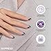 KISS imPRESS Press-On Manicure Premium Collection Fake Nails - Legacy, Gray, V-Cut Stone, Medium & Ballerina/Coffin Shape, Easy To Apply, Super Hold, Chip Proof, Smudge Proof, No Dry Time | 30 Count