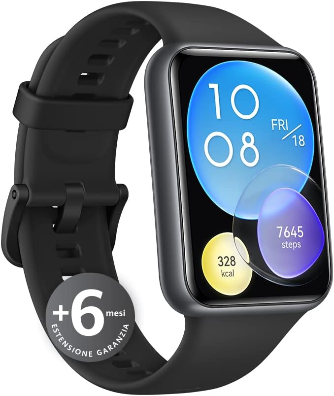 HUAWEI WATCH FIT 2 Smartwatch, Display FullView da 1,74, Chiamate Bluetooth al polso, Monitoraggio della salute 24h, SpO2, GPS, Allenamenti guidati, +6 mesi estensione di garanzia, Midnight Black HUAWEI WATCH FIT 2 Smartwatch, Display FullView da 1,74, Chiamate Bluetooth al polso, Monitoraggio della salute 24h, SpO2, GPS, Allenamenti guidati, +6 mesi estensione di garanzia, Midnight Black