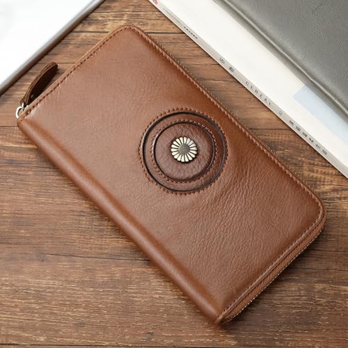 Vintage Women’s Genuine Leather Long Wallet with RFID Blocking Protection Purse Large Capacity Hand Bags3