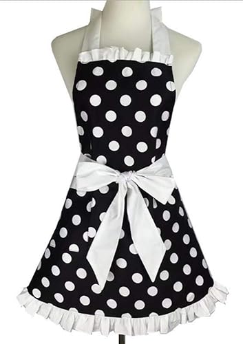 Miniatura 1 de Delantales de cocina mujer retro vintage niña lunares cocina pinafore vestido delantal de Navidad