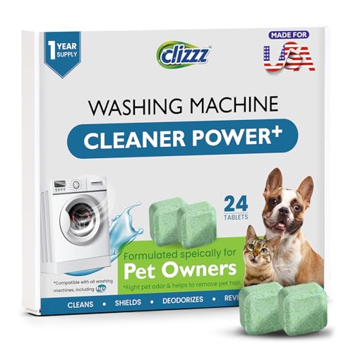 Clizzz Washing Machine Cleaner Tablets – 24 Pack, 12-Month Supply