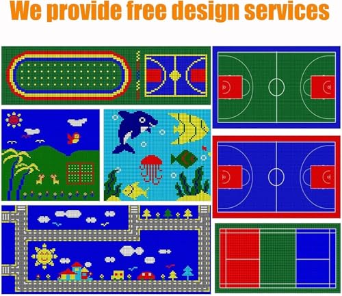 Pavimento para cancha de baloncesto exterior con losetas entrelazadas 7