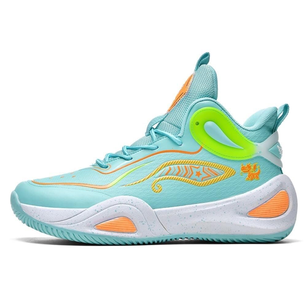 Zapatillas Baloncesto Hombre Altas Antideslizantes Transpirables | Ideales for baloncesto y running. Suela de goma antideslizante. Parte superior de cuero sintético y malla.