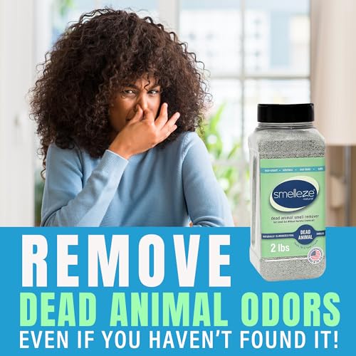 Image of SMELLEZE Dead Animal Odor Removal Granules - 2 lb Bottle | Eliminate Dead Rat, Mice, Squirrel, Chipmunk, Raccoon & Bat Smell. Safe for Indoor & Outdoor Use