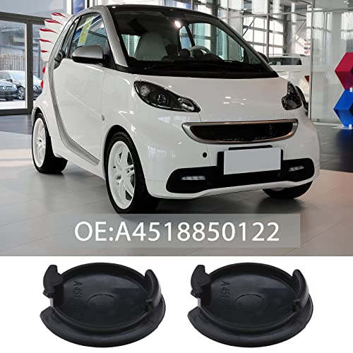 Create idea 2 Stück Stoßstange Abschlepphaken Abdeckung Kunststoff Kappe Ersatz A4518850122 4518850122C22A Kompatibel mit Mercedes-Benz Smart Fortwo W451 2008–2016