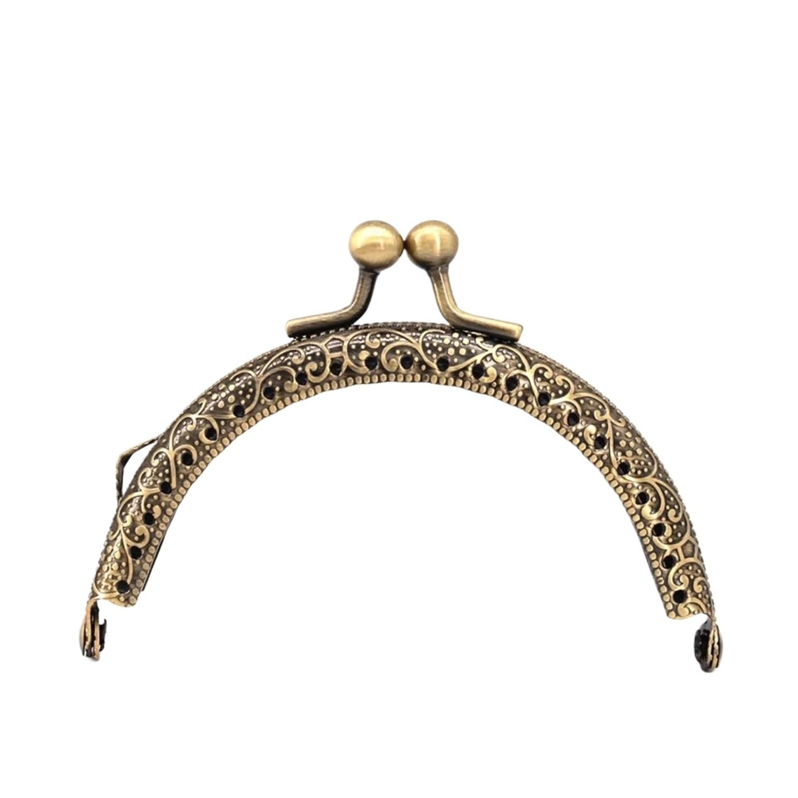 PVUVTNAHW 5pcs/lot 5 Color 8.5cm Metal Purse Frame Kiss Clasp Handle For Bag Sewing Craft Tailor Accessory(Bronze)