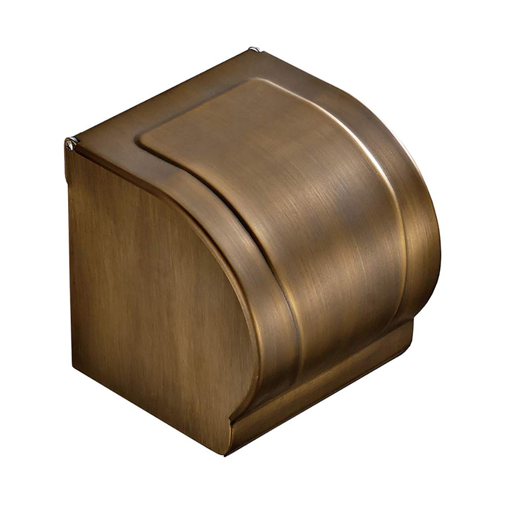 Portarrollos para Papel Higiénico de Pared con Estante Retro Latón Porta Rollos de Papel Higienico Accesorios de Baño, Portarrollos Baño para Cocina y Baño