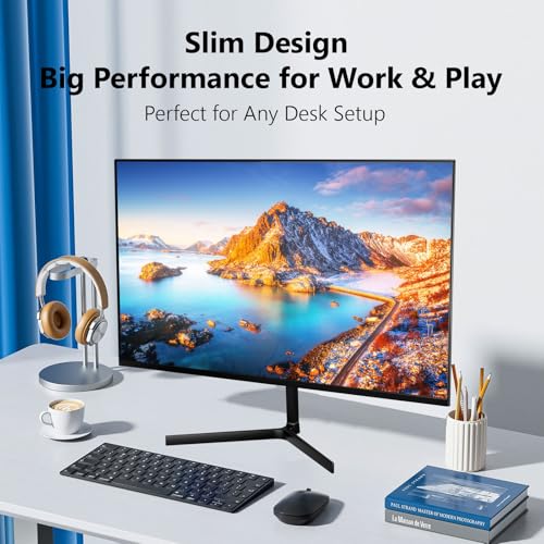 Image of 24 Inch Gaming Monitor, FHD 1080P IPS 75Hz AMD FreeSync, 99% sRGB Low Blue Light Flicker-Free Slim Narrow Bezel, HDMI VGA, Tilt & Wall Mountable for Gaming, Home Office, Laptop & Game Consoles