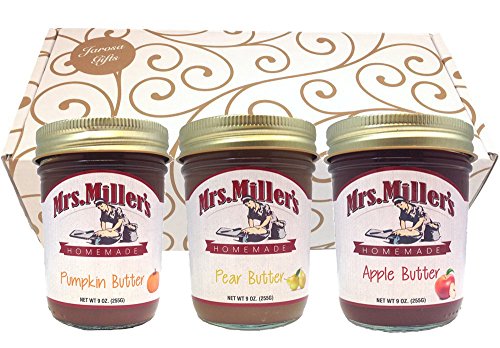 Favorite FRUIT BUTTERS Gift Assortment Box - 3 Jar Sampler, Variety Pack of