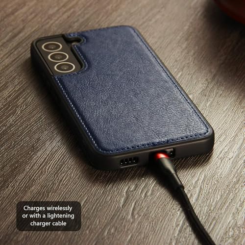 Image of Luxury Leather for Samsung Galaxy S24 5G Back Cover Case (Blue)