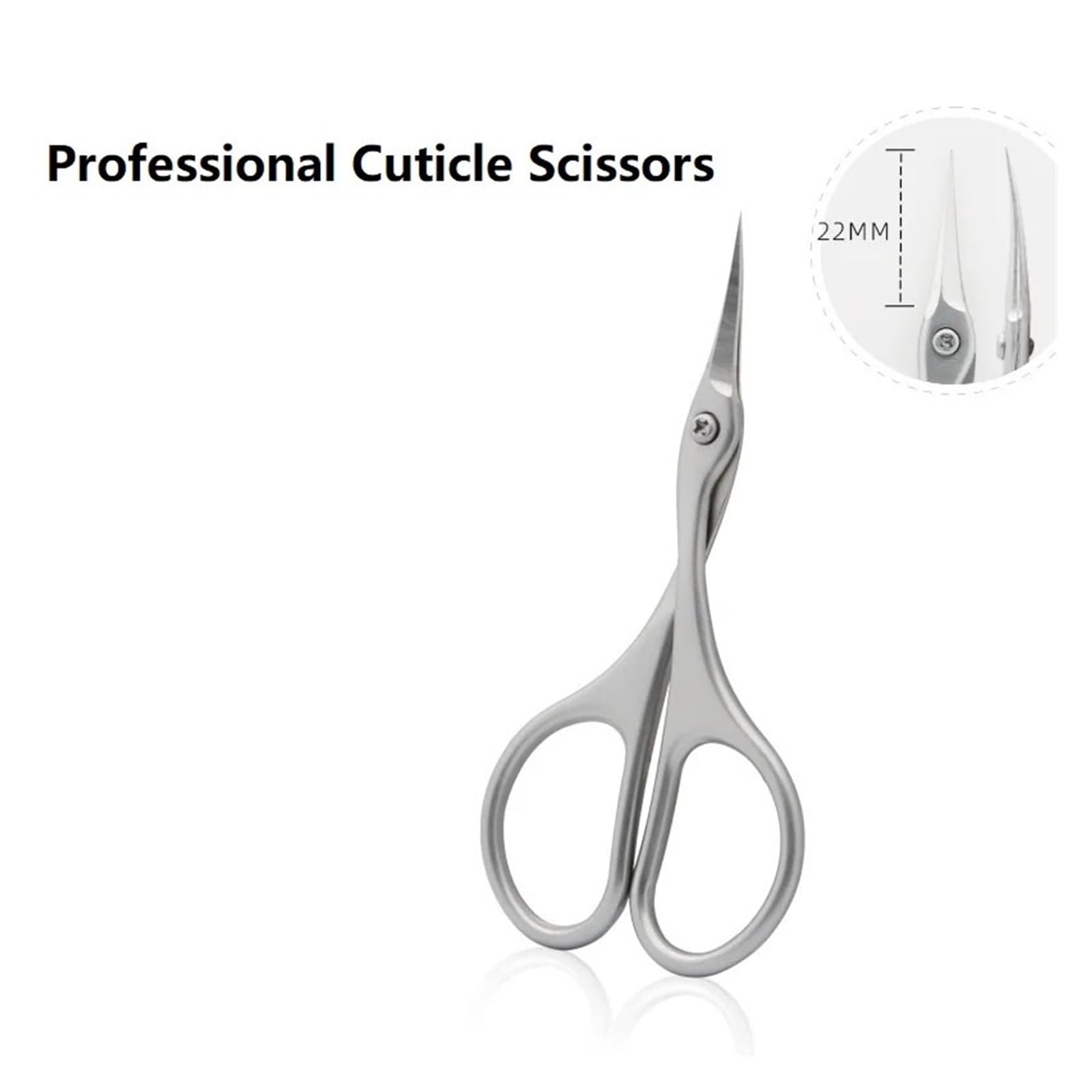 Tijeras for cutículas de Calidad Profesional, Tijeras de manicura de Acero Inoxidable con Forma, Hoja Curva, recortador de uñas, Herramienta de alicates.