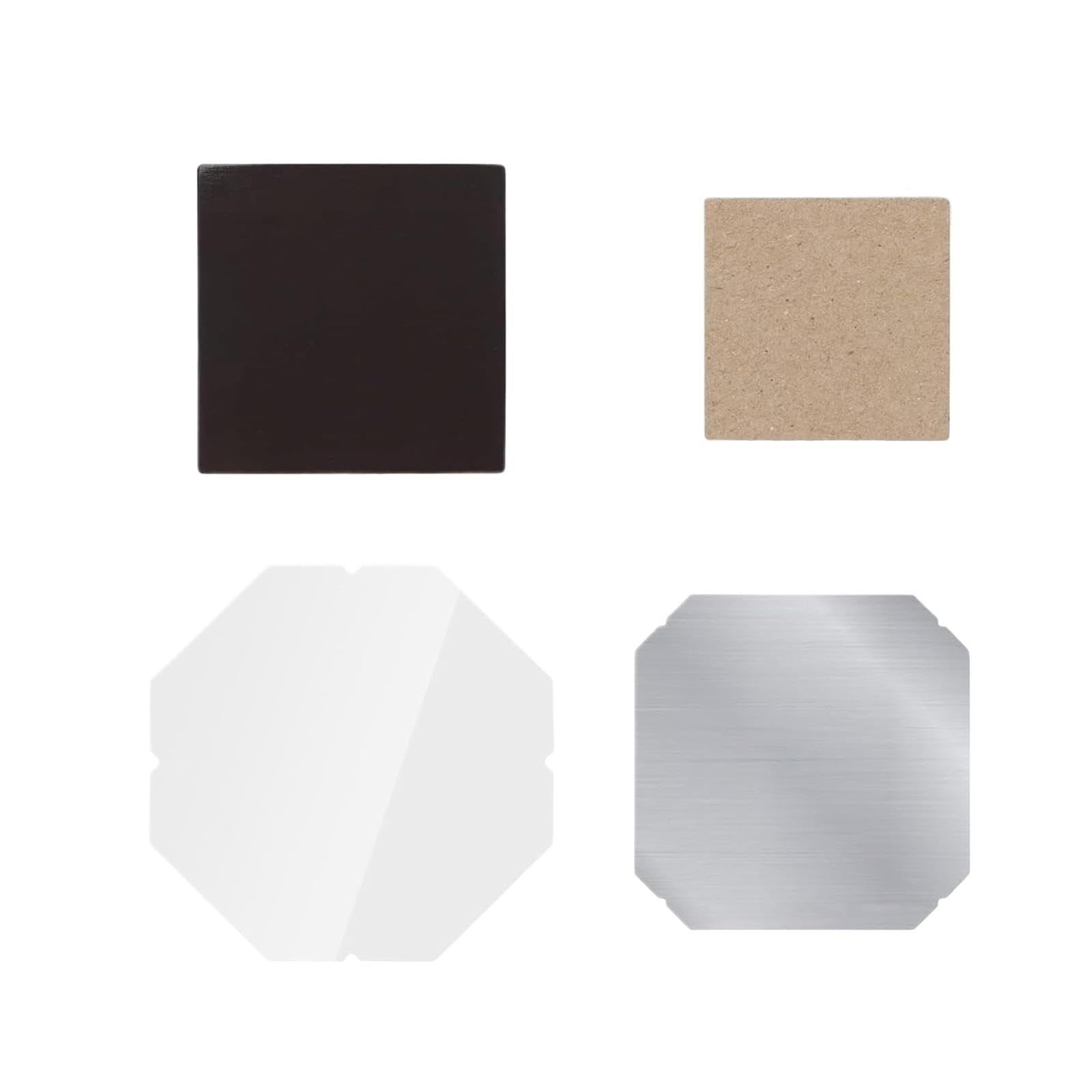 Blanko-Kühlschrankmagnete, Karton-Magnetmaterialien, Inklusive Transparenter Folie, Gummimagnet, Karton und Metallgehäuse, for DIY und Geschenke(1000 Sets,2.5x2.5 in/63.5x63.5 mm)