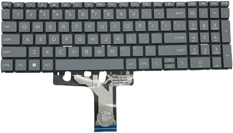 ® New laptop with built-in keyboard and screwdriver US layout for HP 15-fc 15-fcxx 15-fd 15-fc0000 15-fd0000 gray with backlight N32715-001 AE0PDU00030 9Z NHXBQ Q01 NSK-X4QBQ US 9Z NHXLN.001 image 2