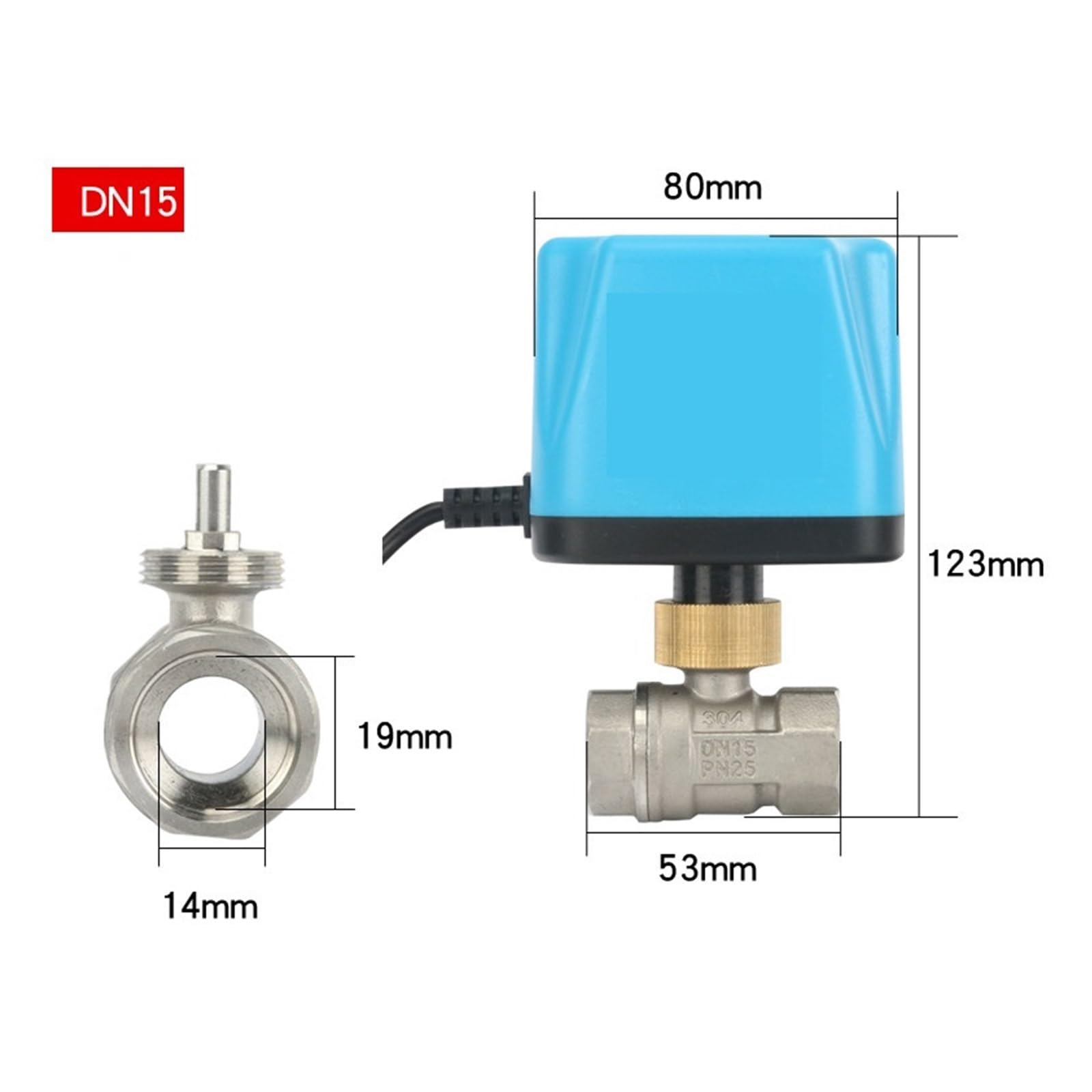 Valvola A Sfera Elettrica A 2 Fili Con A Motorizzata Normalmente Chiusa/aperta Da 1/2" 3/4" 1" In Acciaio Inossidabile Conservazione Dell'Acqua(1/2",Normally Closed,24VDC)