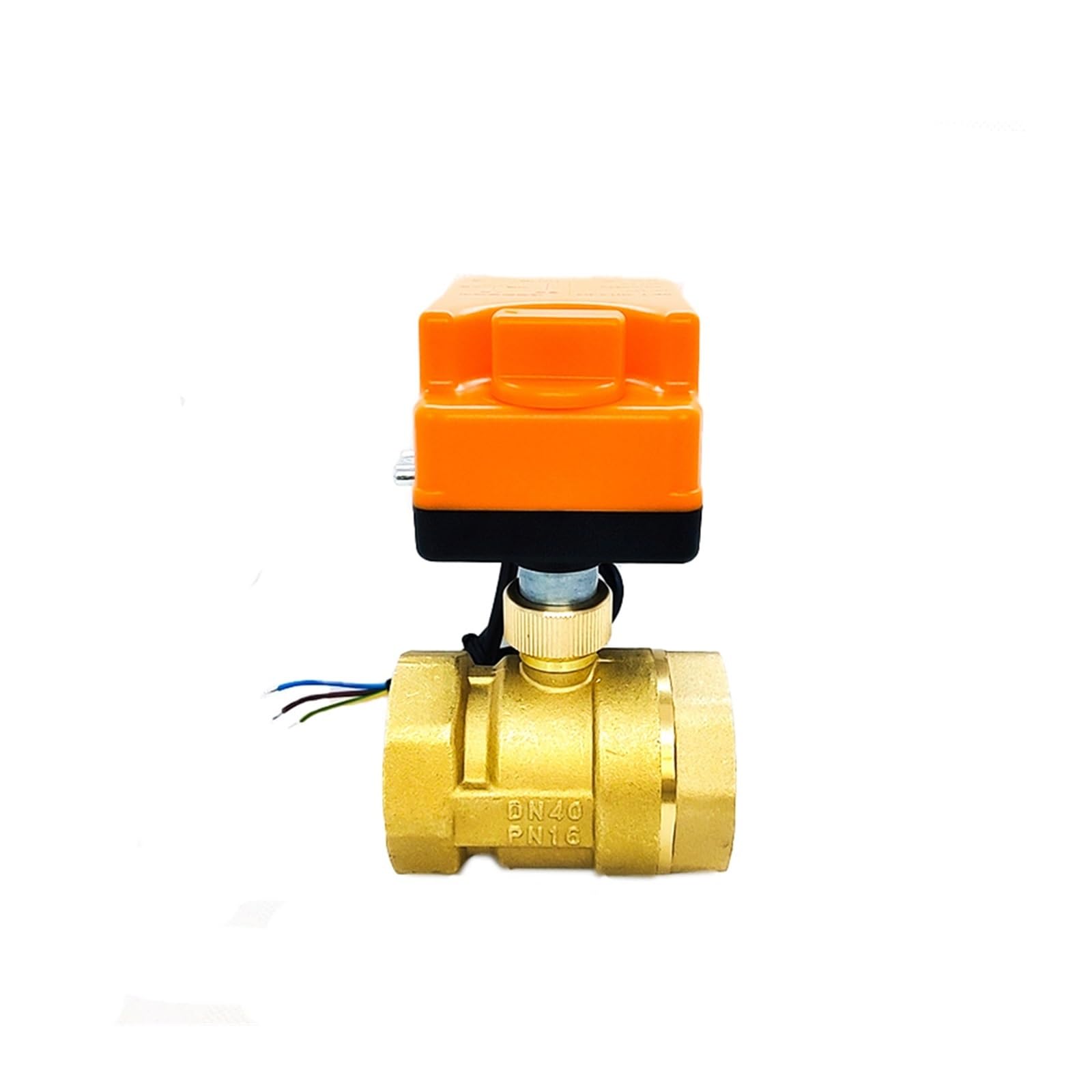 AYNRJKKX 1-1/2" Motorized Ball Valve 220V 12V 24V 3-Wire 2 Point Control Brass Electric with Manual Switch