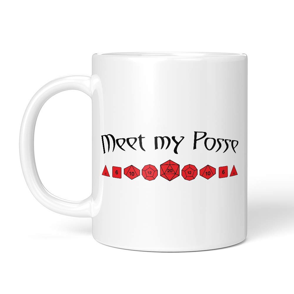 HARD EDGE DESIGN Dice Posse Coffee Mug, 11oz, White